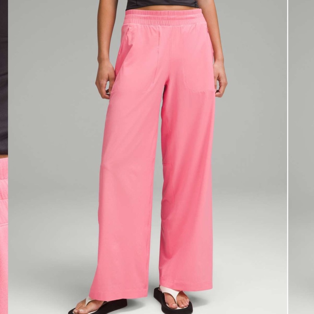 lululemon athletica Sakura Pink Mid-Rise Wide-Leg Pants